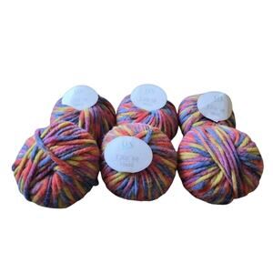 ON line Linie 60 Tondo Yarn Lot 6 Skeins Super Bulky 100% Wool Variegated Multi